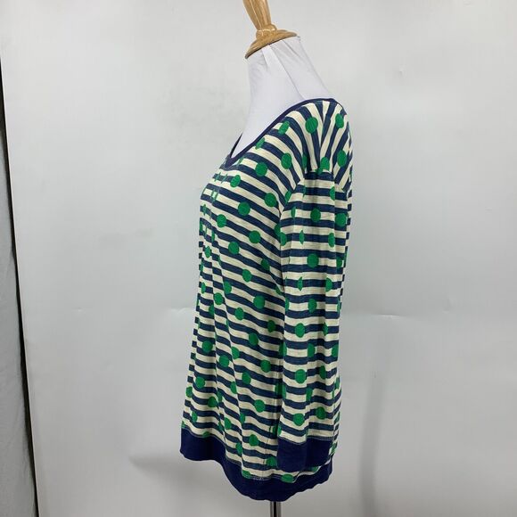 Anthropologie Porridge Gabby Shirt Women M Stripe Polka Dot Quarter Sleeve *READ - Picture 5 of 12